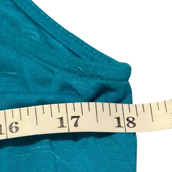 Olivia Moon Blue Asymmetrical Tank Top - Picture 6 of 7